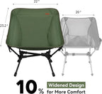 TOBTOS Ultralight Camping Chair, Portable Folding Backpacking Chair, Compact Camping Chair with Carry Bag for Outdoor Camp Hiking Backpack Beach Travel (Green)