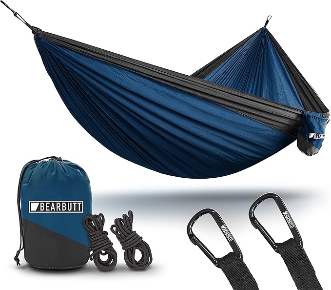 Bear Butt 2 Person Portable Hammock - Backpacking to Camping - Double Hammock for Travel & Outdoor