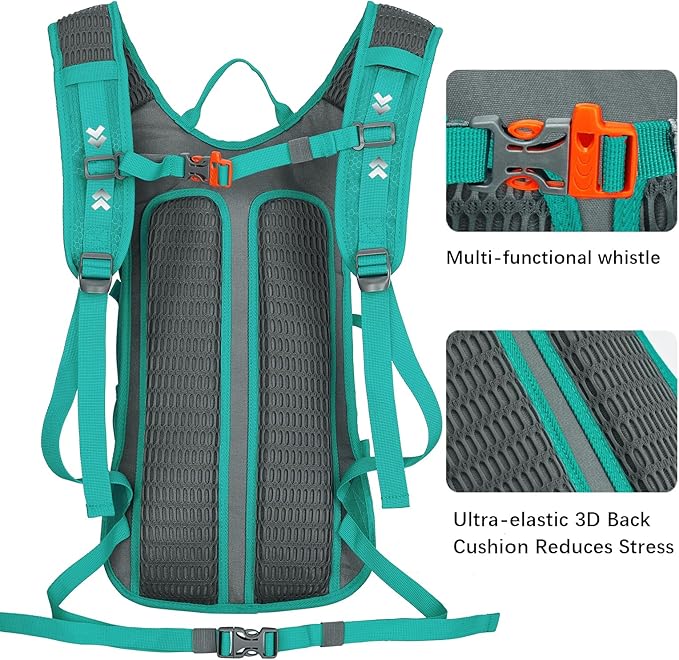 Hydration Backpack,Lightweight Hiking Backpack with 2L Water Bladder,Water Backpack for Biking, Running, Festival