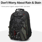 Boavan Laptop Backpack for men, 17.3 inch Laptop Bag with USB Port, Waterproof Travel Work Backpack Purse, Anti-Theft Teacher Nurse Doctor Casual Bookbags Office Business backpack，Black&Army Green
