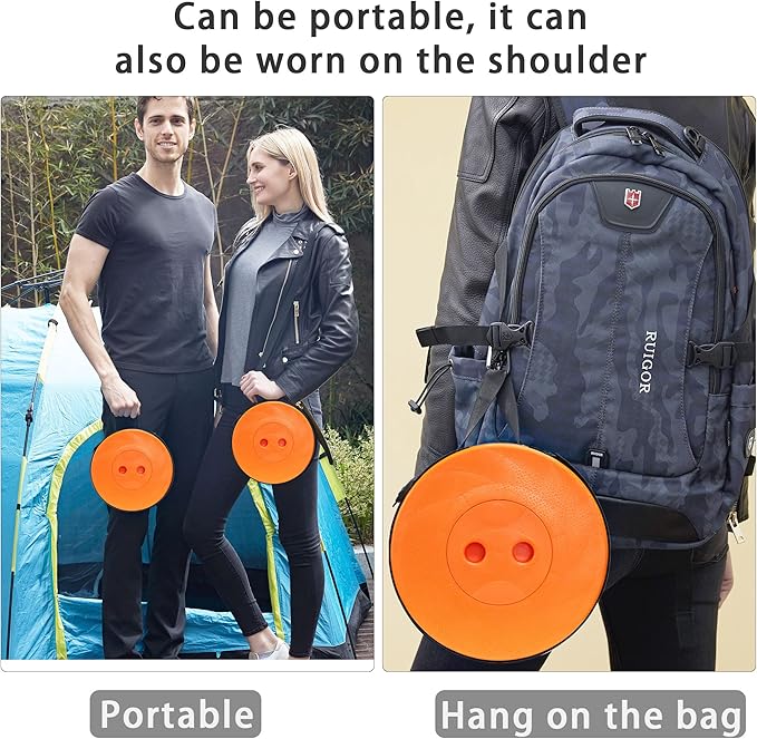 ALEVMOOM Telescoping Stool with Cushion,Portable Collapsible Stool,Camping Stools Retractable Folding Chair,More Sturdy Capacity 440Ib,for Garden Hiking Travel BBQ with Carry Bag&Carabiner