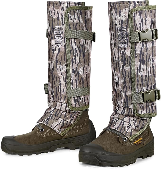 QOGIR Snake Gaiters for Hunting: Durable Snake Guards, Snake Gaiter Leggings for Men & Women, Snake Bite Protection for Lower Legs, Snake Proof Gaiters with Adjustable Size