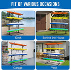 Kayak Rack for Outdoor Storage, Kayak Storage Rack, Adjustable Freestanding Kayak Rack Stand Holder for Paddleboard Surfboard for Indoor, Outdoor
