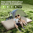 Full Self Inflating Sleeping Pad Built-in Electric Pump, 3.14" Thick Air & Memory Foam Camping Mattress, 2 Person Outdoor Camping Mat for Rooftop Tent Car Truck Van Car Traveling Double