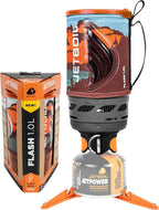 Jetboil Flash 1.0L Portable Fast Boil Stove for Camping and Backpacking with 1-Step Auto Ignition, New for 2025, Propane/Isobutane Burner with Cooking Cup