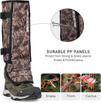 Snake Gaiter, Gaiters for Hunting, Waterproof Snake Chap for Men and Women,Shoe Boot Leg Gaiter with Adjustable Size