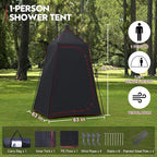 Camping Shower Tent, Portable Outdoor Privacy Shelter for Showering & Changing, 7.2 FT Easy-Setup Toilet Tent with Floor & UPF 50+, Ideal for Hiking, Fishing, Beach