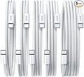 LISEN USB C Cable, 5-Pack [3.3/3.3/6.6/6.6/10FT] USBC to USBC Cable for iPhone 16e 15 Pro Max Charger Cord, 60W (3.1A) C to C Cable Fast Charging for Samsung S25/S24/23, Switch 2, iPad, MacBook,White