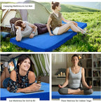 HOMBYS 3 INCH Thick Waterproof Memory Foam Camping Mattress for Outdoor Sleeping, Portable Roll Up Mattress Pad Mat for Travel Truck Bed Tent