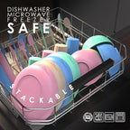 WheatStraw Dinnerware Sets for 4 - Alternate To Plastic Dishes - Dishwasher Safe Microwave Plates - Unbreakable Dinnerware Set - Wheat Straw Dishes - Lightweight Camping Plates & RV Dishes