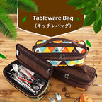 TRIWONDER Camping Travel Cookware Organizer Bag Cooking Utensils Storge Portable Pouch for Outdoor Barbecue Camping Cooking Spoon Chopsticks Organizing