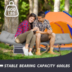 Folding Camping Cot for Sleeping, Portable Cots for Adults, Heavy Duty Cot Bed 550LBS(Max Load), Extra Wider Cots with Large Pocket for Outdoor, Office, Beach