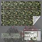 SecuCaptain Survival Emergency Thermal Blankets: Thicken 28um Space Mylar Blanket Kit for Outdoor Cold Winter Camping, Hiking, Car Bug Out Bag, or First Aid - Woodland Camo 4 Pack