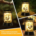 kyoryuger Chicken Gifts for Women/Men Cock Lovers Solar Lantern Mom Birthday, Mothers Day, Solar Garden Decoration Outside for Yard, Patio,Backyard,Porch, Torches