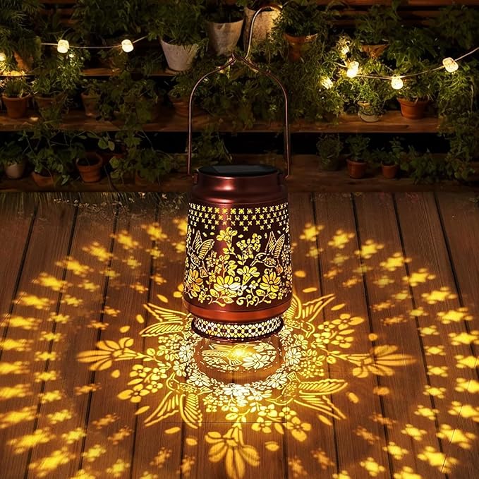 Hummingbird Solar Lantern Hanging Hummingbird Solar Lights for Outside Garden Decor Birthday Gifts for Grandma Women Mom Sister Decorative for Yard Backyard Patio Deck Porch