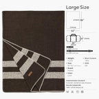 100% Wool Blanket, 62" x 86", Warm, Thick, Washable, Military Wool Blanket, Great for Camping, Outdoors, Sporting Events, Survival Kits