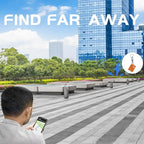 Keys Tracker Wallet Finder Card IP68 Luggage Purse Item Tracker Works with Apple Find My APP & Network with Recharge Clip (iOS Only) Orange
