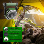 20000mAh Camping Fan, Rechargeable Battery Operated with 360° Rotatable Hook, 400 Lumes Light, 270° Pivot, 4 Speeds, 58Hrs Battery Powered Fan for Outdoor Tent Car Trip BBQ Hurricane Power Outages