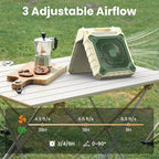 KITWLEMEN 10.2 Inch Solar Camping Fan with Light- Rechargeable Battery Operated Fan, 38H Run Time, 3 Speed, 6H Timer, SOS Signal, Portable Desk Fan for Camping Fishing RV Trips Hurricane Power Outage