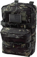 Tactical Mini Molle Hydration Pack,Molle Hydration Carrier with US Flag Water Resistant,Hydropack for Tactical Vest Backpack
