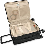 Briggs & Riley Global 21" Carry On Expandable Spinner - Luggage for International Travel, Suitcases with Wheels, Softside Rolling Bag for Men & Women, Self-Repairing Zipper- Baseline Collection, Black