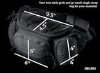 Tactical Waist Bag Utility Fanny Pack Small Hip Belt Bag Crossbody Sling Pack for Outdoor Every Day Carry, Hiking, Camping, Travel