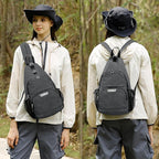 MOSISO Sling Backpack Travel Hiking Daypack, Crossbody Convertible Sling Bag with Front Pocket One Shoulder Chest Bag