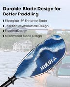 Kayak Paddle Aluminum Shaft Paddle with Nylon Blades, Floating Adjustable Kayaking Oars, 3 Piece, 220-240cm/86-94 Inches,Black/Rose/Teal/Black/Orange/Grey