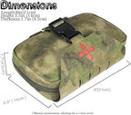 Ifak Pouch-Rapid Deployment Tactical MOLLE Trauma Kit Pouches, Quick Release Tear-Off Medical First Aid Kit Organiser with Red Immediate Identify for Emergency Surviva Activities.