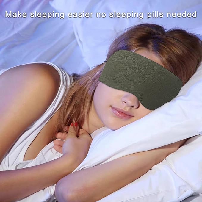 Sleep Mask Linen Eye Mask with Elastic Band,Comfort Sleeping Shade for Nighttime Sleeping, Traveling & Napping,Side Sleeper Eye Cover Cooling with Travel Bag Gift Package(Rose)