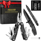 Multitool Gift Set for Men Dad Him, 3-in-1 EDC Survival Kit with 14 in1 Multi-Pliers, Pocket Knife & Tactical Pen | Premium Military-Grade Multi Tools for Camping, Car, Father’s Day, Dad Gifts