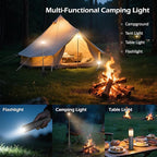 Telescopic Camping Light with Stand, 10500mAh Rechargeable Camping Lantern,Dimmable Portable Flashlight with Storage Bag,Magnetic Waterproof Work Light for Hiking Fishing Emergency Garage Outdoor Work