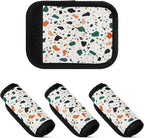 2 Pack Colored Fragments Luggage Handle Wrap, Detachable Luggage Tag, Neoprene Suitcase Wrap with Comfort Grip & Bright Identifier for Suitcase, Travel Bag, Sports Bag