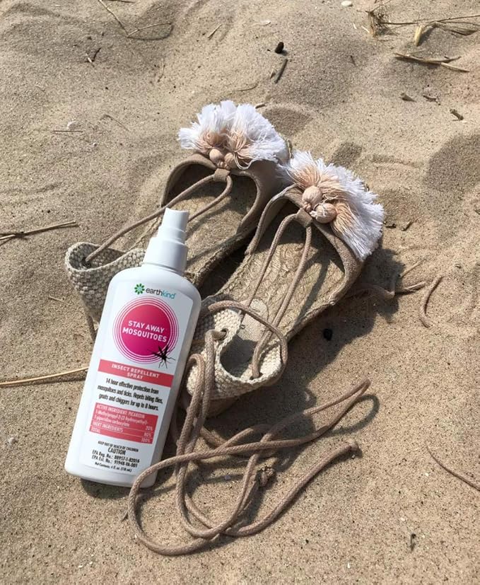 EarthKind Stay Away Mosquitoes Insect Repellent - Plant-Based, Unscented Mosquito Body Spray with Picaridin - Up to 14-Hour Protection - Safe for Children When Used As Directed - 4-Oz (2-Pack)