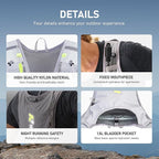 N NEVO RHINO Running Vest,Hydration Vest 5L with 1.5L Water Bladder,Lightweight Hydration Pack Water Backpack for Hiking Race