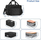 Camping Organizers and Storage, 4 Pcs Packing Cubes with Carrying Bag, 5-in-one with Hard Bottom Storage Bag for Travelling, Toys, Dolls, etc, Black