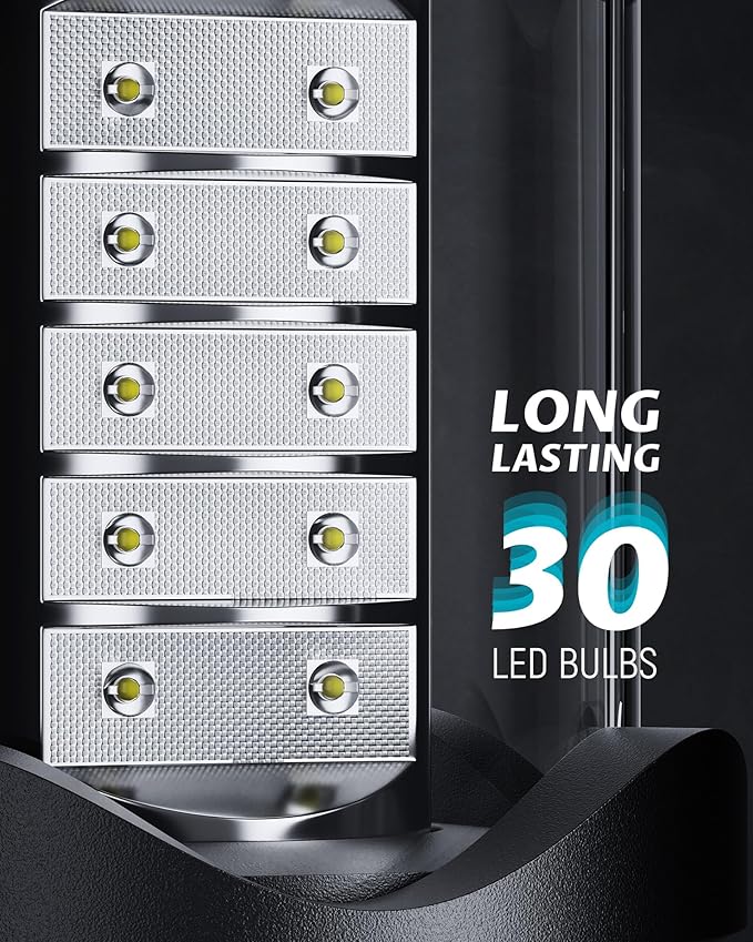 Lichamp 4 Pack LED Camping Lanterns, Battery Powered Camping Lights LED Collapsible Flashlight Portable Emergency Supplies Kit, A4BK