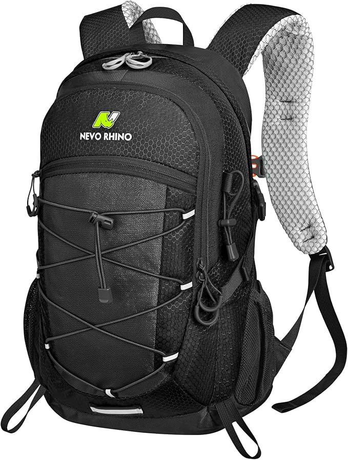 N NEVO RHINO Hiking Backpack 20L Water Resistant Outdoor Day Pack,Lightweight Travel Small Backpack for Men Women