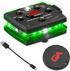 Guardian Angel Micro Series Safety Lights, Beacon Device (Green Front & Green Rear) | Rechargeable, Magnetic & Hands-Free Wearable LED Light for Dog Walking, Cycling, Camping & Kayaking