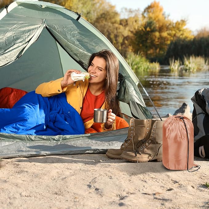 Tudomro 2 Pcs Camping Sleeping Bag for Adults, Lightweight Packable Waterproof Camping Gear Equipment to Keep Warm for Spring Summer Fall Indoor Outdoor Backpacking Hiking Travel