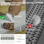 Naturehike Camping Sleeping Pad, Ultralight Inflatable Sleeping Mat with Pillow Built-in Foot Pump, 2.6 Inch Lightweight Air Mattress for Backpacking, Hiking, Traveling (Grey)