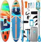 Niphean Inflatable Stand Up Paddle Board with SUP Accessories, Anti-Slip EVA Deck, 10’6’’ Inflatable Paddle Boards for Adults & Youth of All Skill Levels