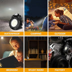 EverBrite Mini Hat Clip Light, Rechargeable Magnetic Keychain Work Light with Sensor Mode, 180° Rotatable Bracket, Bottle Opener, Clip Design - for Hiking, Camping, 6 Modes, Black