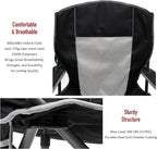 SUNNYFEEL Oversized Folding Camping Chair 2 Pack 500 LBS Heavy Duty Lawn Chairs for Adults Black Portable Folding with Armrest, Cup Holder, Pocket ＆Bag for Outdoor Camping/Beach/Travel/Picnic/Fishing