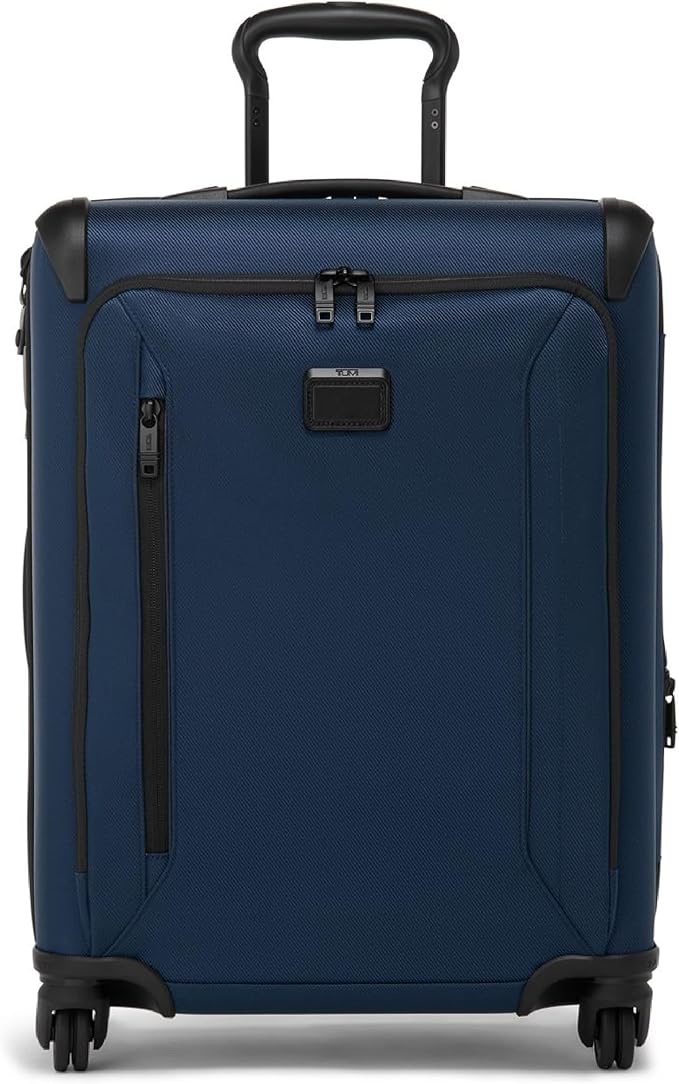 TUMI - Aerotour 4 Wheel Expandable Luggage - Men's and Women's Lightweight Business and Leisure Travel Suitcase - 21.75" Continental Expandable Carry-On, Navy