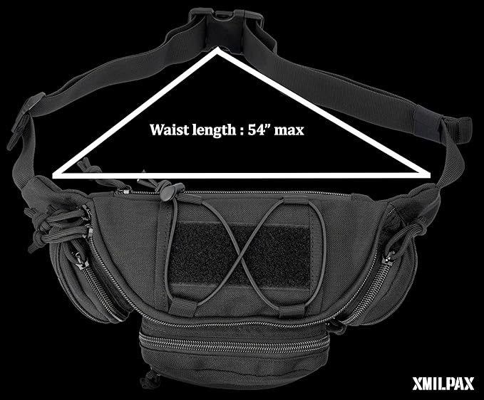 Tactical Waist Bag Utility Fanny Pack Small Hip Belt Bag Crossbody Sling Pack for Outdoor Every Day Carry, Hiking, Camping, Travel