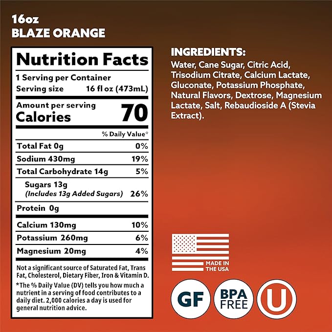 Hoist Premium Hydration Isotonic Electrolyte Drink, Powerful IV-Level Hydration, Orange, 16 Fl Oz (Pack of 12)