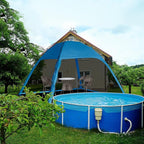 Screen Tent with Removable Floor, Siebwin Large 10'x10' Gazebos with Mosquito Netting and Removable Floor Sunproof Outdoor Canopy Tent for Backyard Outside Activities, Blue