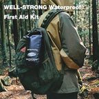 Waterproof First Aid Kit Roll Top Boat Emergency Kit with Waterproof Contents for Fishing Kayaking Boating Swimming Camping Rafting Beach Black