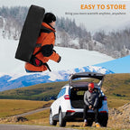 LILYPELLE Oversized Heated Camping Chair, Patio Lounge Chairs with 3 Heat Levels, Portable Folding Heated Chair Round Moon Saucer Folding Lawn Chair Outdoor Chair for Camping, Lounge Patio